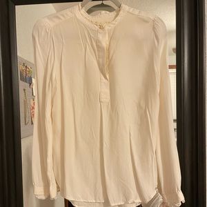 LOFT White Long Sleeve Blouse